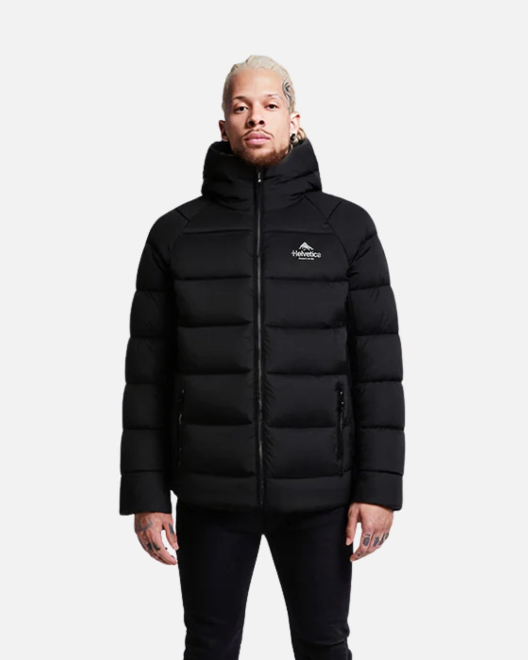 Doudoune avec cagoule intégrée Helvetica Sniper - Noir