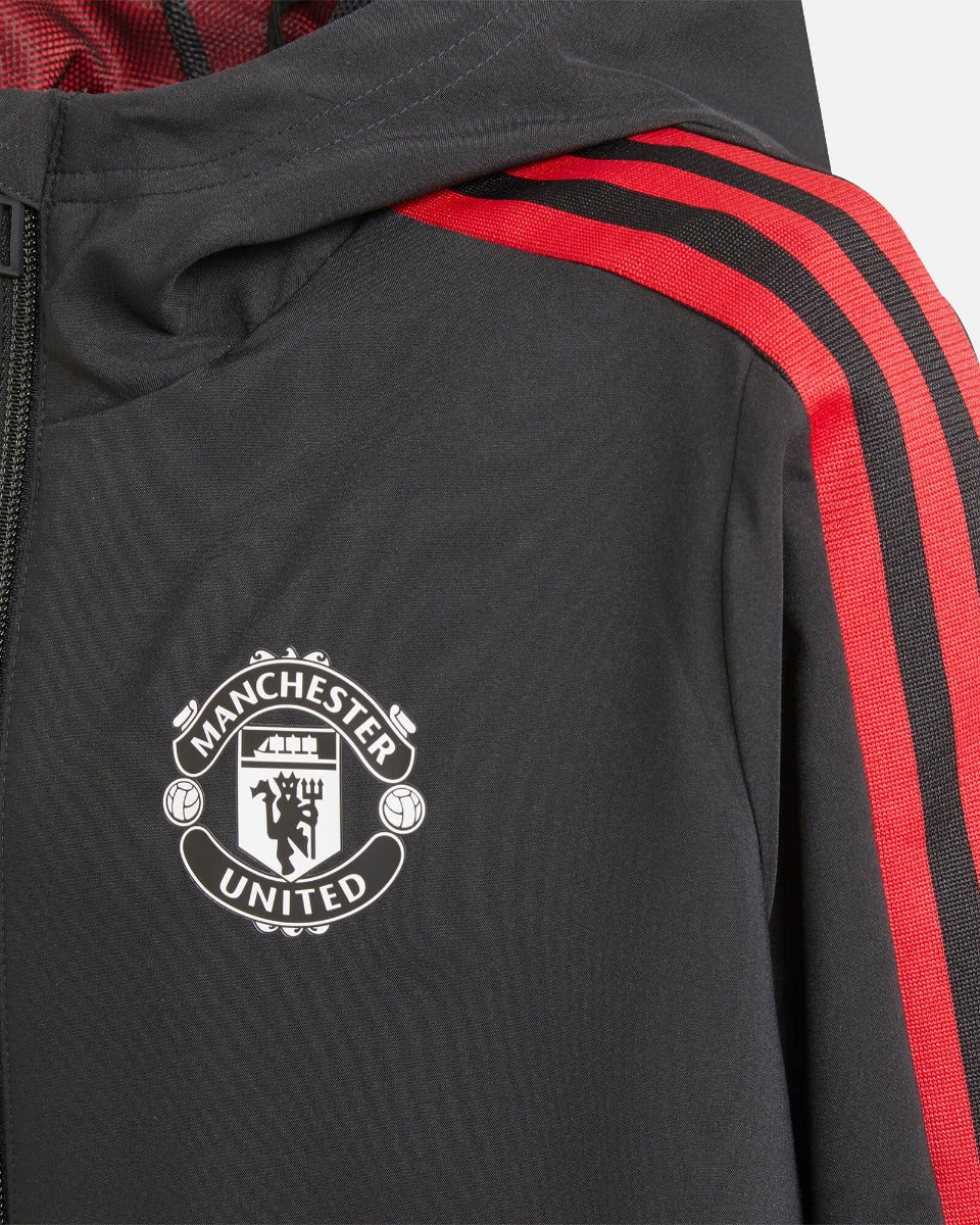 Veste Coupe-Vent Manchester United Junior 2021/2022 -  Noir/Rouge